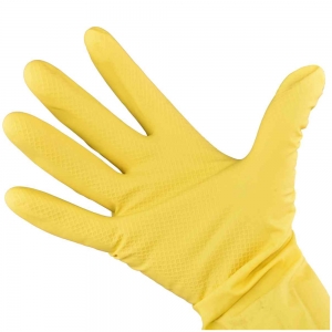 Luva Látex 8` Natural Flocada Amarela Worker