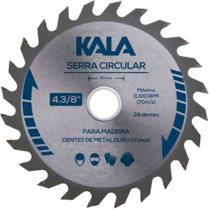 Disco de Serra Widea 4` 24 Dentes 110MM x 20MM Kala