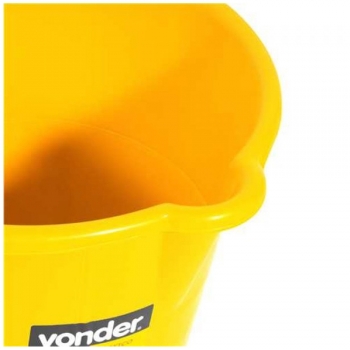 Balde de Plástico Extraforte 12 Litros Amarelo Vonder